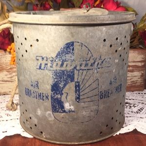 Vintage galvanized minnow bucket (rare)